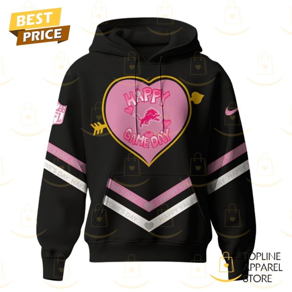 Detroit Lions 2025 Valentine Game Day Hoodie - Image 2
