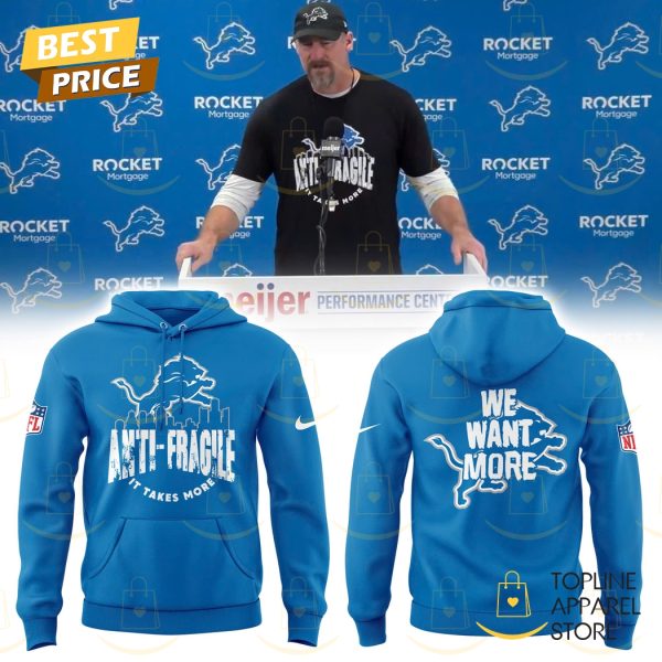Detroit Lions We Want More Design Hoodie - Blue