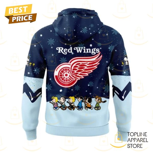 Detroit Red Wings Peanuts & Snoopy Night Design Hoodie - Image 3