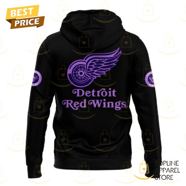 Detroit Red Wings x Hockey Fights Cancer 2024-2025 Hoodie - Image 3