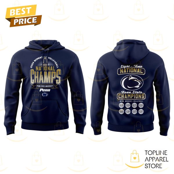 Eight - Time National Penn State Nittany Lions Women Volleyball Champions Hoodie - Image 2