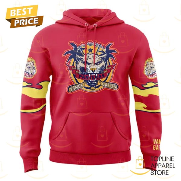 Florida Panthers x Vamos Gatos Night Hoodie - Red - Image 2