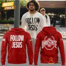 Follow Jesus Ohio State Buckeyes Hoodie - Red