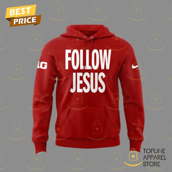 Follow Jesus Ohio State Buckeyes Hoodie - Red - Image 2