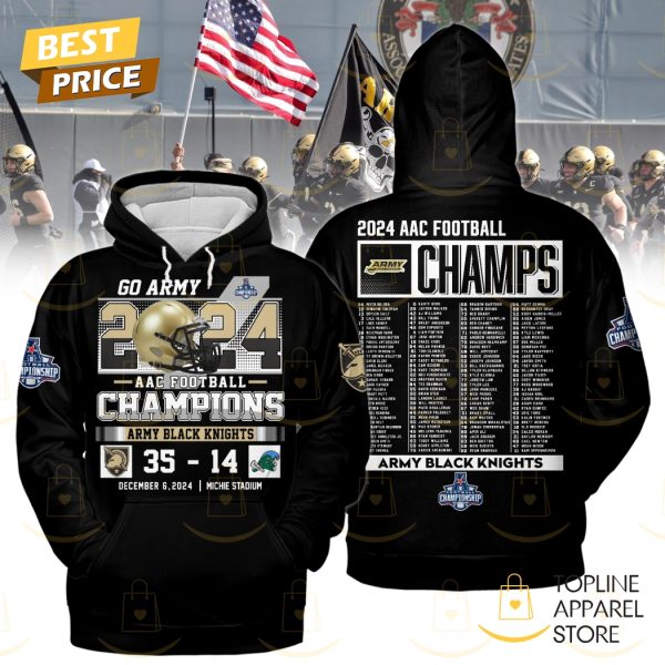 Go Army - AAC Football Champions 2024-2025 Army Black Knights Hoodie