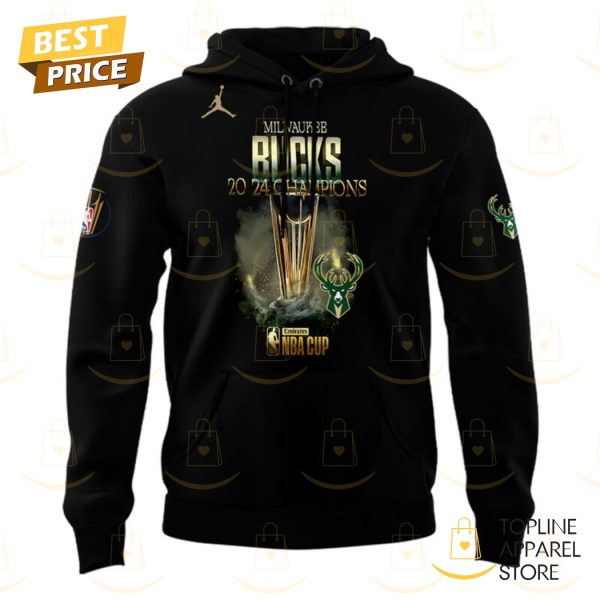 Giannis Antetokounmpo NBA CUP Champions Milwaukee Bucks Basketball Hoodie - Image 2