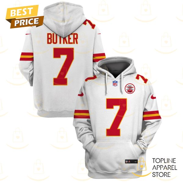 Harrison Butker Kansas City Chiefs Hoodie - White