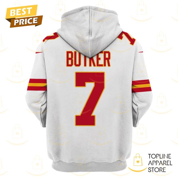 Harrison Butker Kansas City Chiefs Hoodie - White - Image 2