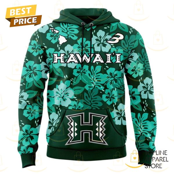 Hawaii Rainbow Warriors Basketball Design Hoodie - Image 2