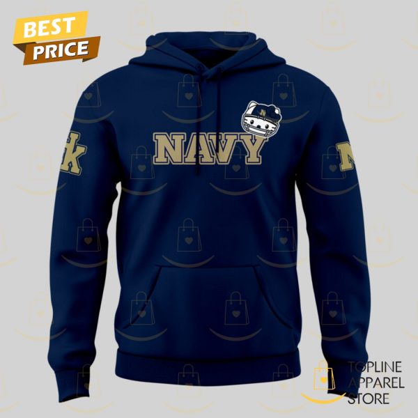 Hello Kitty x Navy Midshipmen Football Design Hoodie - Image 2