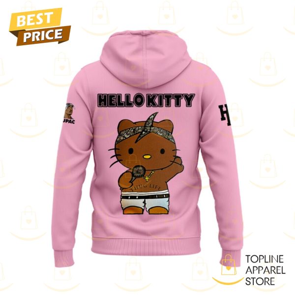 Hello Kitty x Tupac Shakur Pink Design Hoodie - Image 3