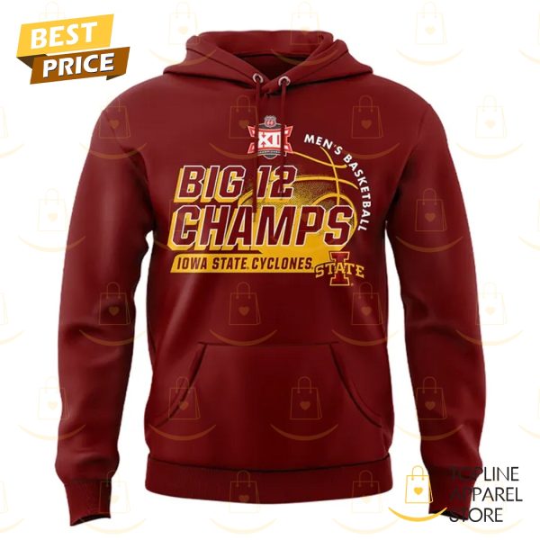Iowa State Cyclones Men Basketball Big 12 Champs - Nothing Easy Hoodie - Image 2