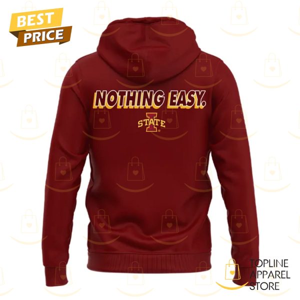 Iowa State Cyclones Men Basketball Big 12 Champs - Nothing Easy Hoodie - Image 3