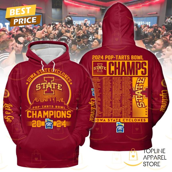 Iowa State Cyclones Pop-Tarts Bowl Champions 2024-2025 Hoodie