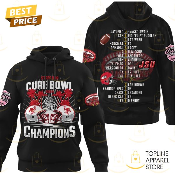 Jacksonville State Gamecocks Staff DNA Cure Bowl 2024-2025 Champions Hoodie