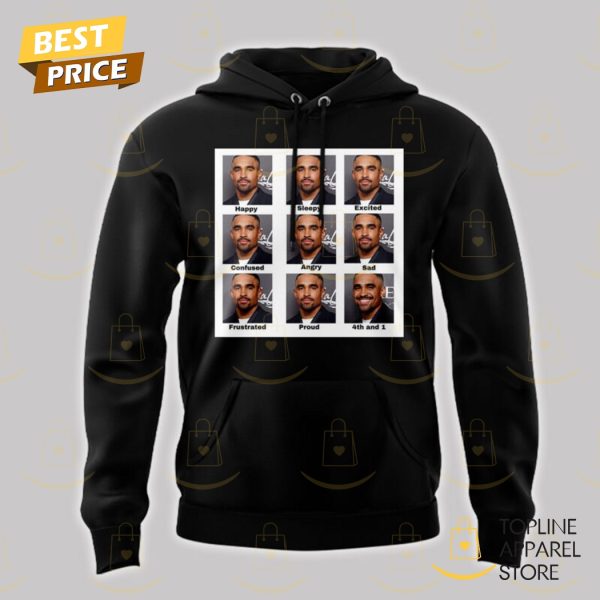 Jaylen Hurts Philadelphia Eagles Design Hoodie - Black - Image 2
