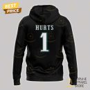 Jaylen Hurts Philadelphia Eagles Design Hoodie - Black