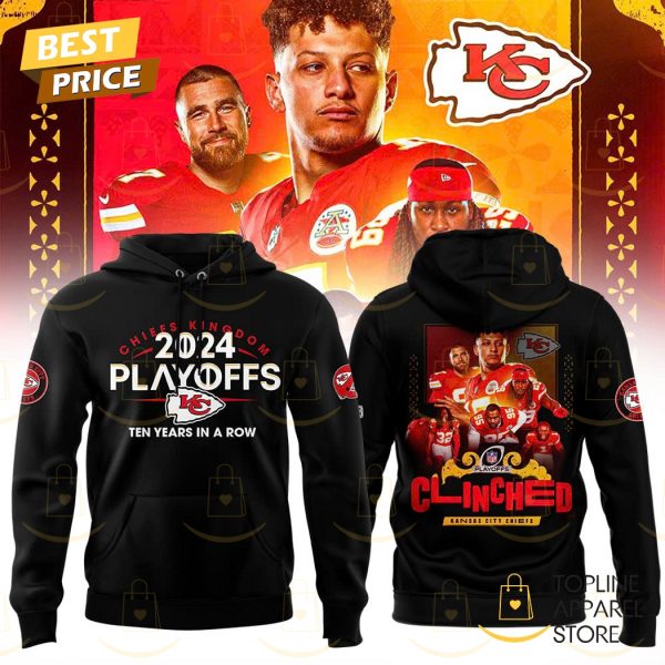 Kansas City Chiefs 2024-2025 Playoffs Afc West Clinched Hoodie