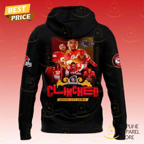 Kansas City Chiefs 2024-2025 Playoffs Afc West Clinched Hoodie - Image 3