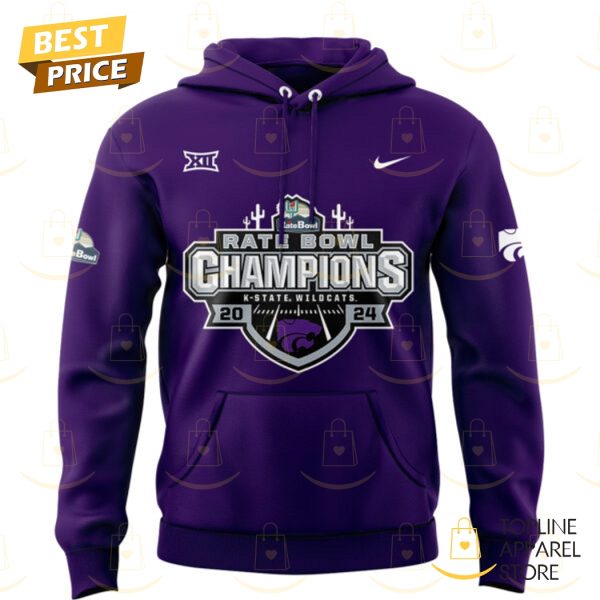 Kansas State Wildcats Football 2024-2025 Rate Bowl Champions Hoodie - Image 2