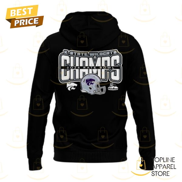 Kansas State Wildcats Football 2024-2025 Rate Bowl Champs Hoodie - Image 3