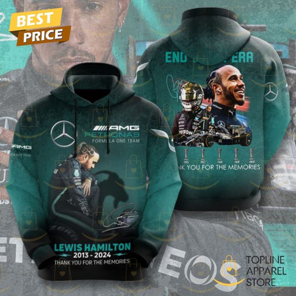 Lewis Hamilton End Of An Era Signature 2013-2024-2025 Thank You For The Memories Hoodie