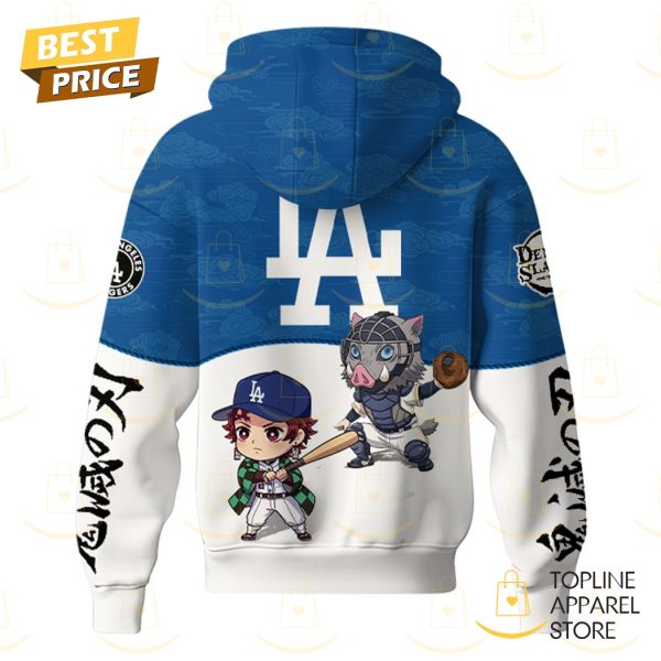 Los Angeles Dodgers MLB x De m on Slay er Hoodie - Image 3