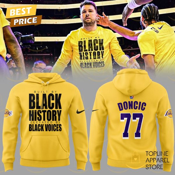 Los Angeles Lakers Black History Elevated By Black Voices - Doncic Hoodie