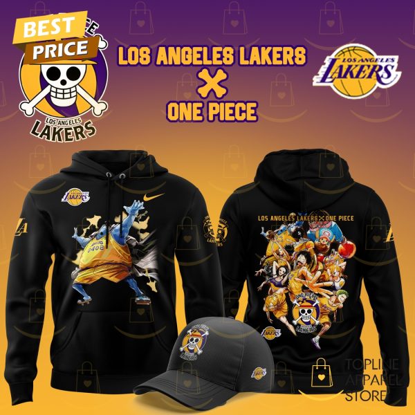 Los Angeles Lakers X Jinbe One Piece The Straw Hat Pirates Hoodie - Black