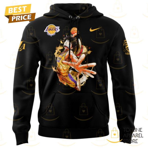 Los Angeles Lakers x Luffy One Piece The Straw Hat Pirates Hoodie - Image 2