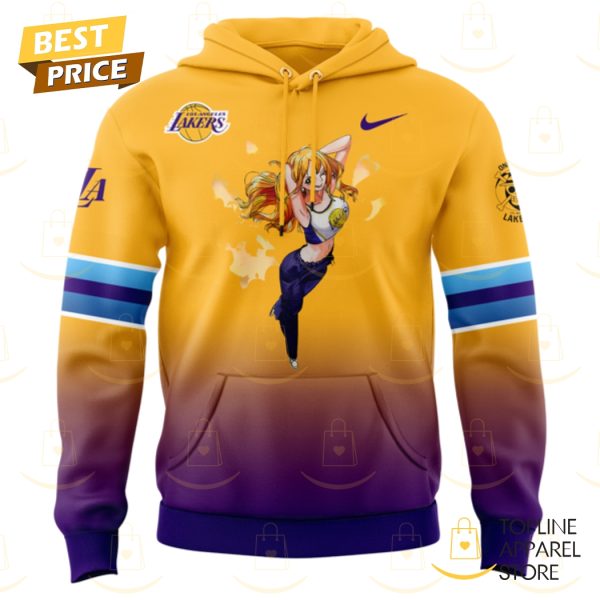 Los Angeles Lakers x Nami One Piece The Straw Hat Pirates Hoodie - Image 2