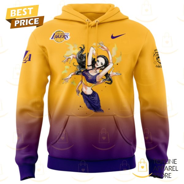 Los Angeles Lakers x Nico Robin One Piece The Straw Hat Pirates Hoodie - Image 2