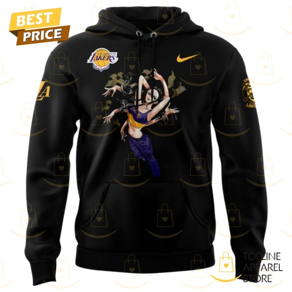Los Angeles Lakers x Nico Robin One Piece The Straw Hat Pirates Hoodie - Black - Image 2