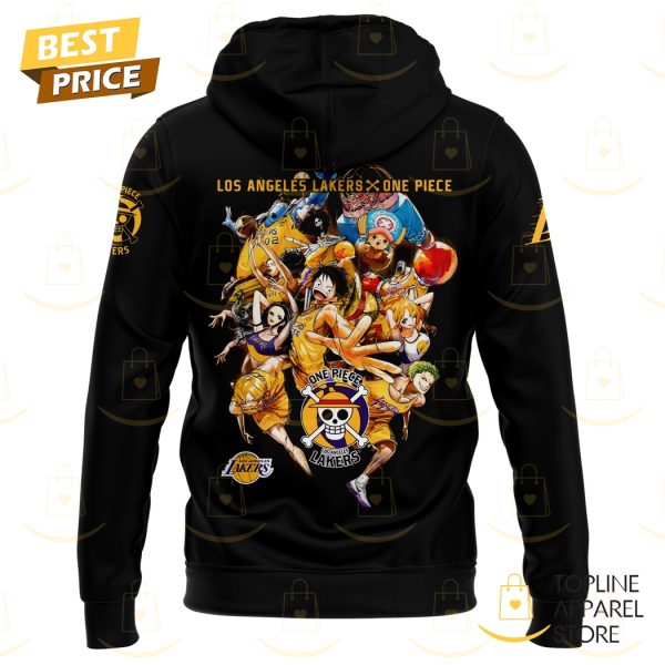 Los Angeles Lakers x Nico Robin One Piece The Straw Hat Pirates Hoodie - Black - Image 3