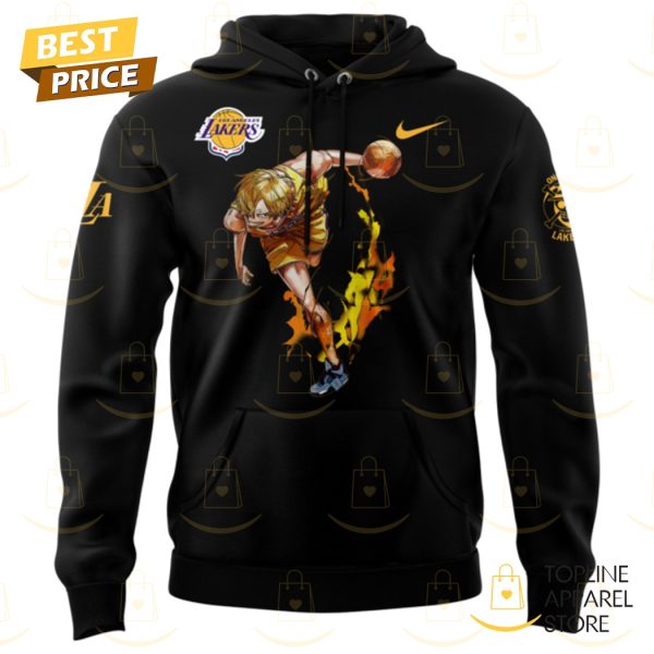 Los Angeles Lakers X Sanji One Piece The Straw Hat Hoodie - Image 2