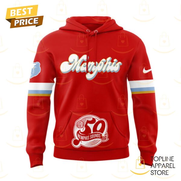 Memphis Grizzlies Basketball 50 Years Red Hoodie - Image 2