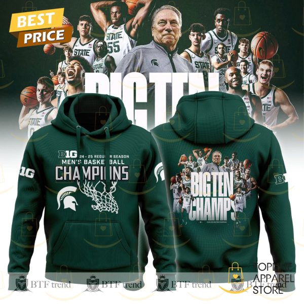 Michigan State Spartans Mens Basketball 2025 Regular Season Champions Hoodie