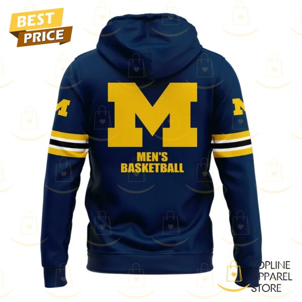 Michigan Wolverines Men Basketball Hoodie - Blue - Image 3