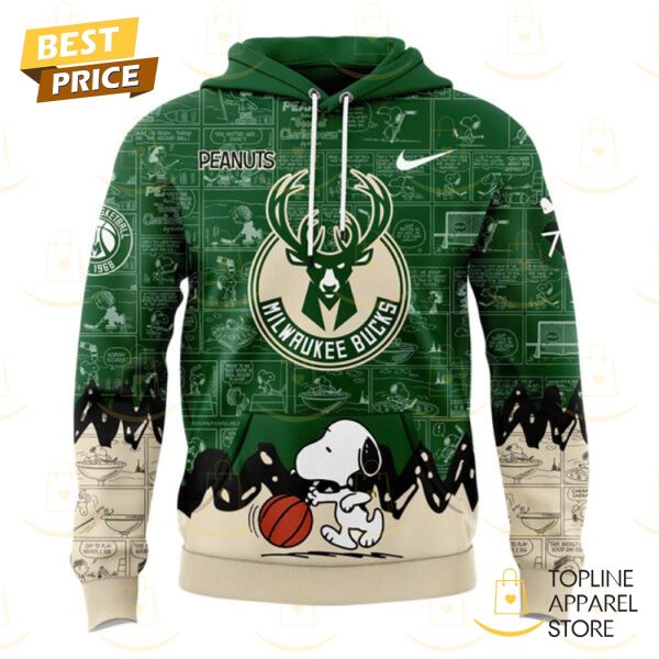 Milwaukee Bucks 75th Anniversary Of Peanuts Hoodie - Image 2