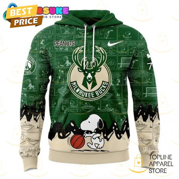 Milwaukee Bucks 75th Anniversary Of Peanuts Hoodie - Image 2