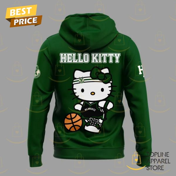 Milwaukee Bucks x 2025 Hello Kitty Hoodie - Green - Image 3