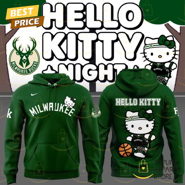 Milwaukee Bucks x Hello Kitty 2025 Hoodie - Green