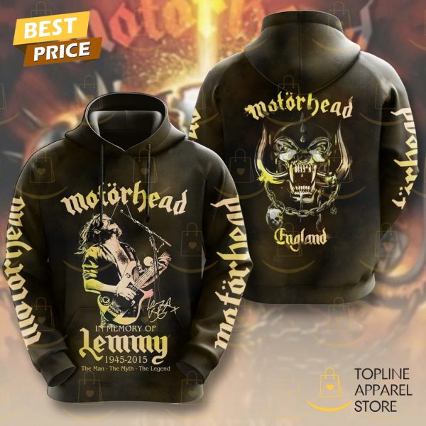 Motorhead In Memory Of Lemmy 1945-2015 The Man - The Myth - The Legend Hoodie