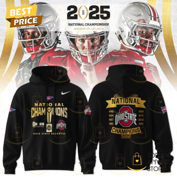 National Champions Ohio State Buckeyes 2025 Design Hoodie - Black