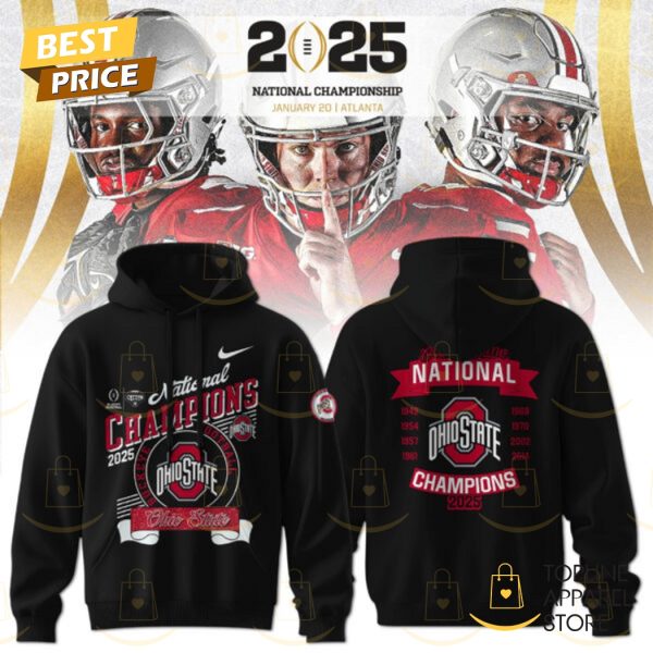 National Champions Ohio State Buckeyes 2025 Hoodie - Black
