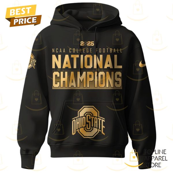 NCAA College Football National Champions 2025 Ohio State Buckeyes - 9 Time National Champions Hoodie - Image 2