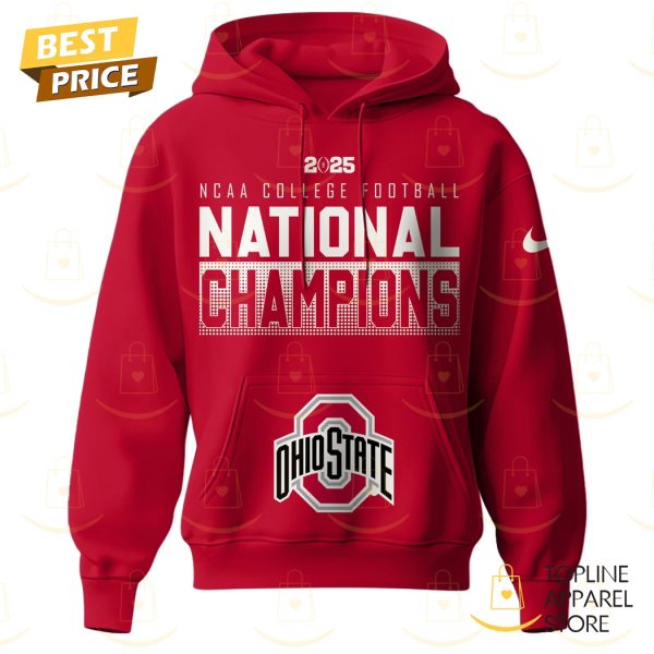 NCAA College Football National Champions 2025 Ohio State Buckeyes Hoodie - Image 2