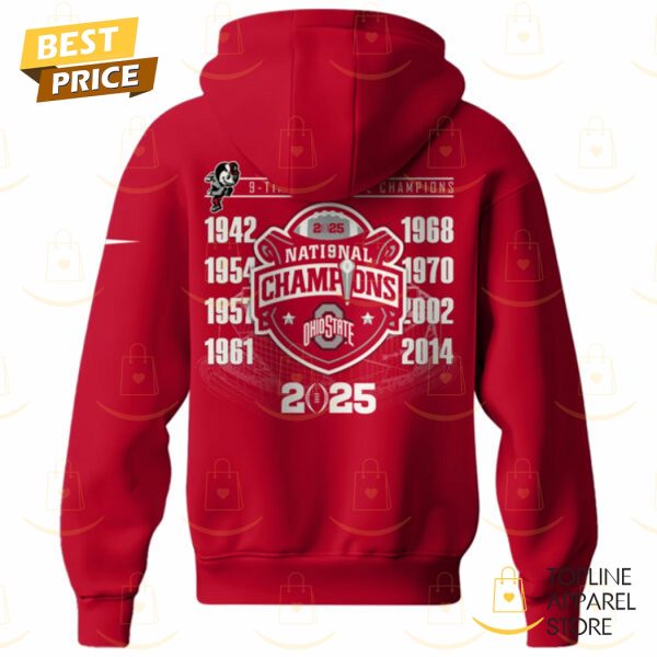 NCAA College Football National Champions 2025 Ohio State Buckeyes Hoodie - Image 3