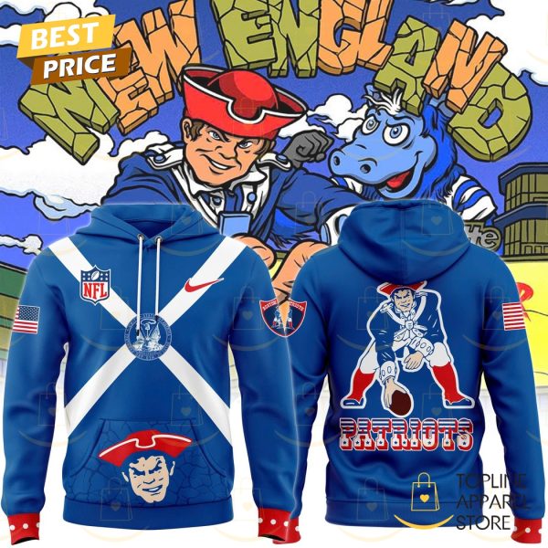 New England Patriots Throwback Threads Hoodie - Blue