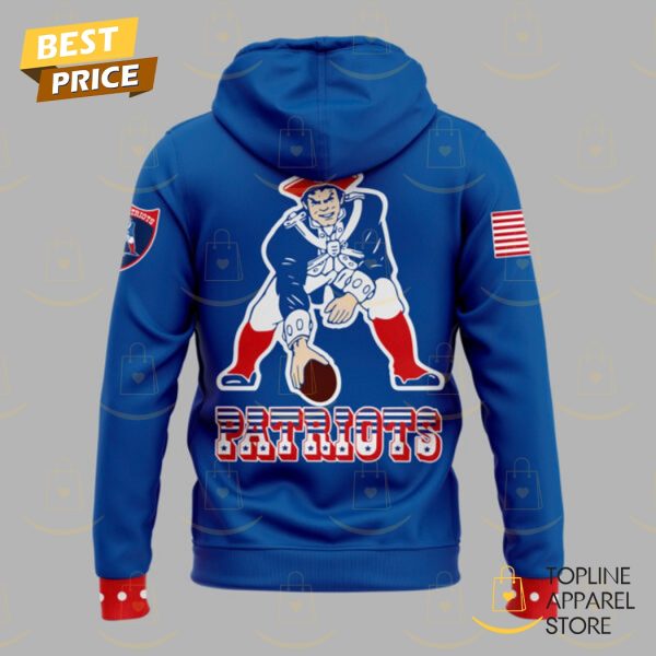 New England Patriots Throwback Threads Hoodie - Blue - Image 3